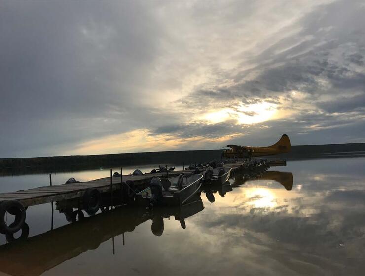 float plane at dock