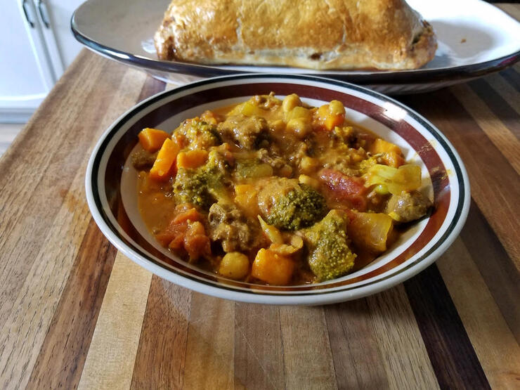 home cooked moose stew