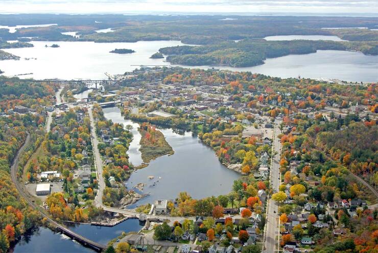 aerial view 30,000 island georgian bay