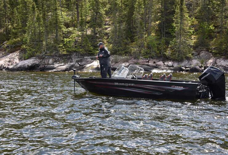 anglers fishing from a boat