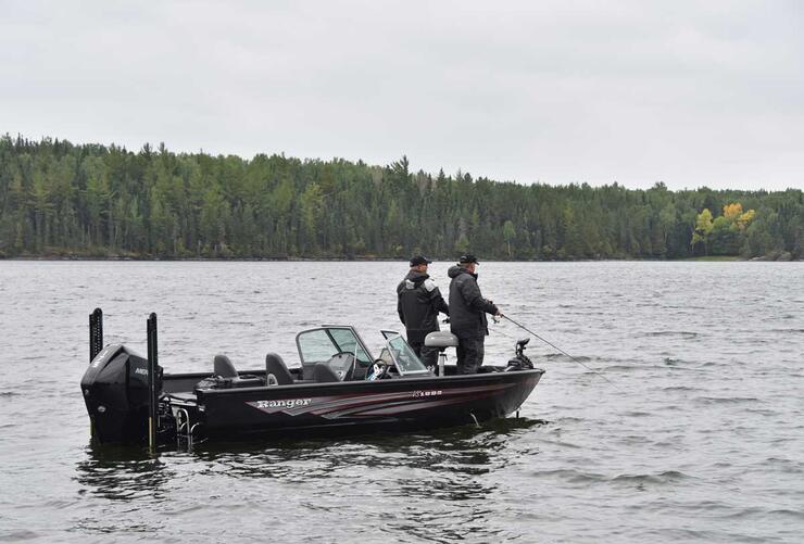 anglers fishing from a boat