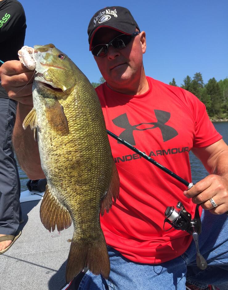 Smallmouth Bass on a Pond Outdoor Garden Flag 18 x 12.5