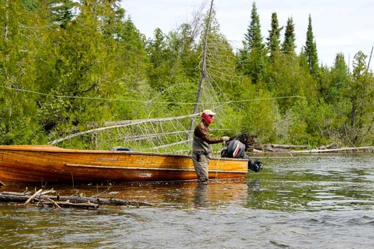 fly fisher casting