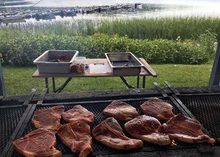 witch bay camp steak night