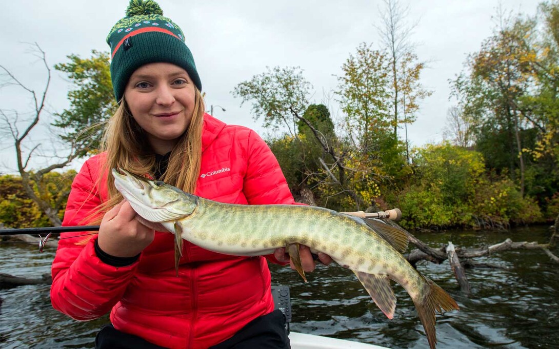 First Muskie on the Fly  Northern Ontario Travel