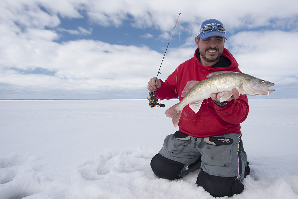 Winter Walleye Ice Fishing on Lake Abitibi