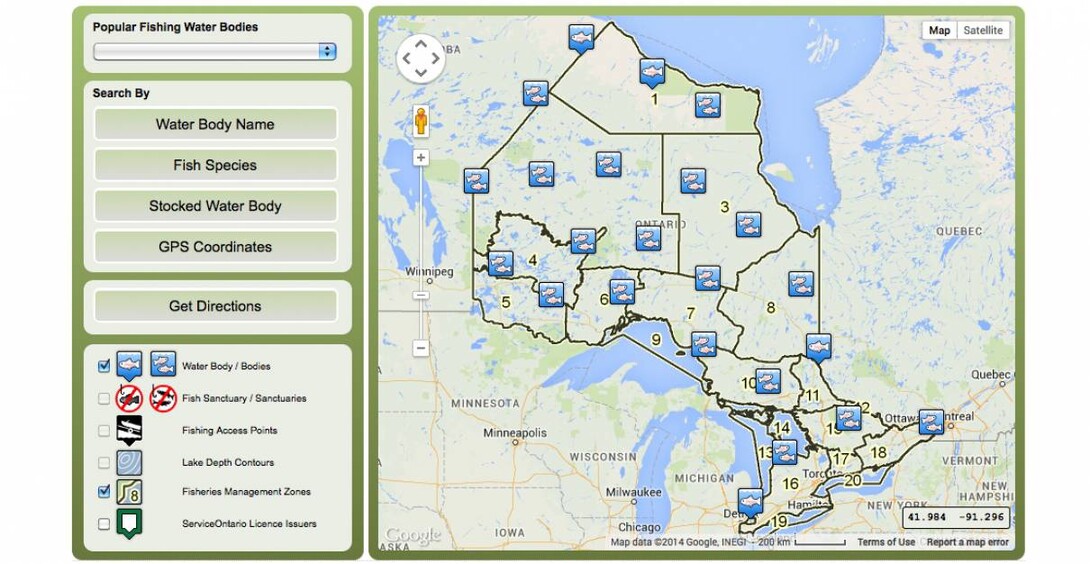 Online Map to Find Out Which Fish Species Are in Ontario Lakes